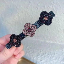 Presilha de Cabelo Trançada com Cristais – Design Brilhante, Fixação Forte e Elegância para o Dia a Dia