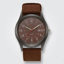 Military Watch with Nylon Strap – Water-Resistant, Shock-Proof & Luminous Hands