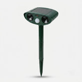 Repelente de Animais Ultrassônico Solar – Sensor PIR de 110°, IP44 e Frequência de 13-40kHz