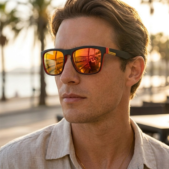 Óculos de Sol Polarizados UV400 – 99% de Proteção contra Reflexos, Armação Unissex e Leve