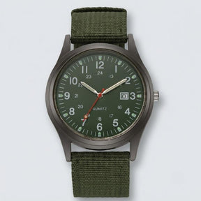 Military Watch with Nylon Strap – Water-Resistant, Shock-Proof & Luminous Hands