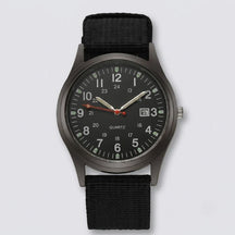 Military Watch with Nylon Strap – Water-Resistant, Shock-Proof & Luminous Hands