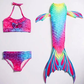 Conjunto de Fantasia de Sereia de Três Peças para Meninas
