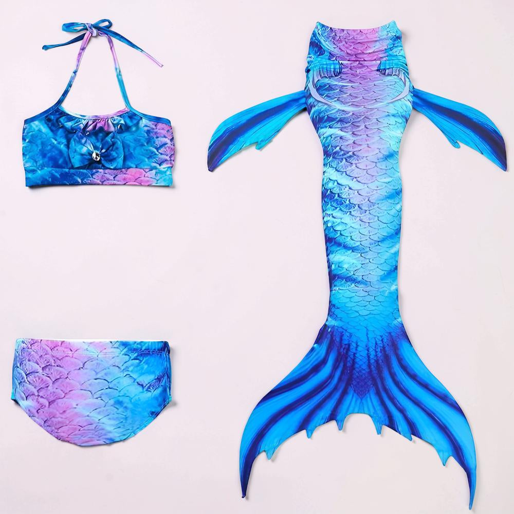 Conjunto de Fantasia de Sereia de Três Peças para Meninas