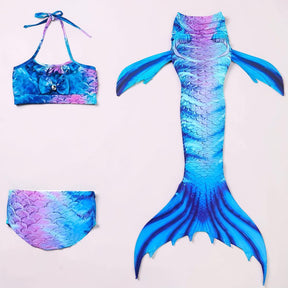 Conjunto de Fantasia de Sereia de Três Peças para Meninas