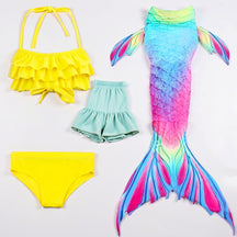 Conjunto de Fantasia de Sereia de Três Peças para Meninas