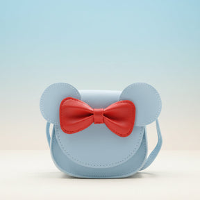 Girls Purse Cute Mouse Crossbody Bag Bow PU Mini Handbag