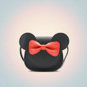 Girls Purse Cute Mouse Crossbody Bag Bow PU Mini Handbag
