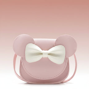 Girls Purse Cute Mouse Crossbody Bag Bow PU Mini Handbag