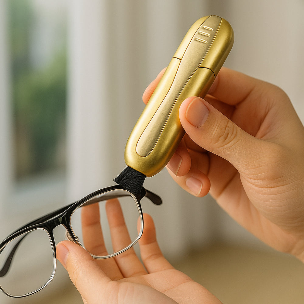Limpador de Óculos de Carbono Ferramenta de Limpeza a Seco Dispositivo Portátil para Lentes