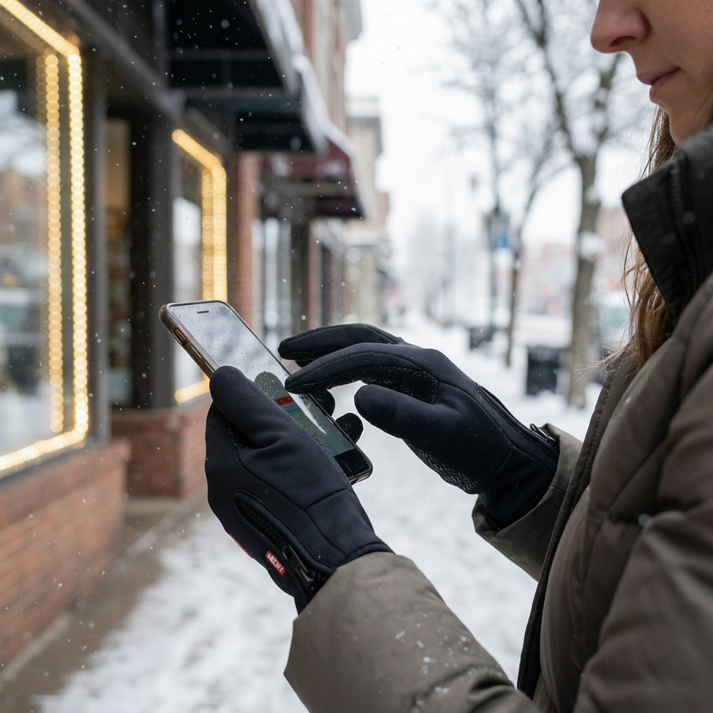 Luvas de Inverno Térmicas Unissex com Touchscreen para Tempo Frio