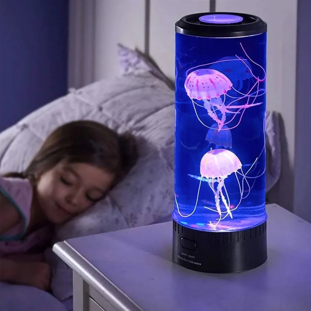 Luminária de mesa noturna de aquário de água-viva LED
