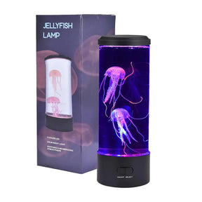 Luminária de mesa noturna de aquário de água-viva LED