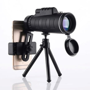 Monocular Starscope HD – Monocular de Alta Potência com Suporte para Smartphone e Tripé – Telescópio Monocular à Prova D'água