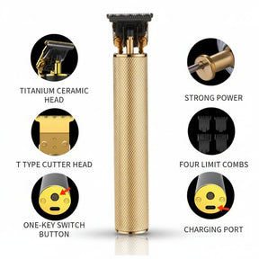 Máquina de Corte Profissional T-Blade Sem Fio para Barba