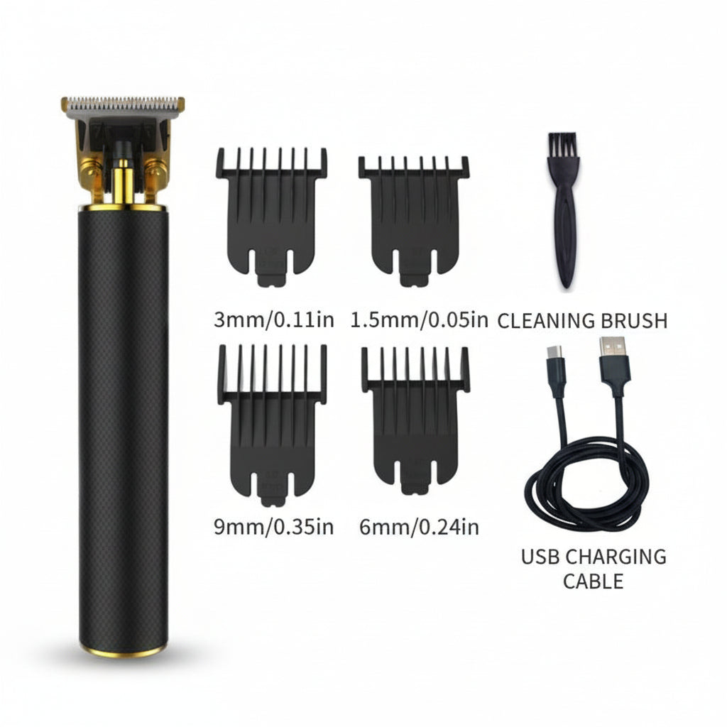 Máquina de Corte Profissional T-Blade Sem Fio para Barba
