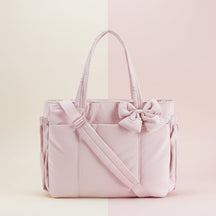 Bolsa Tote Feminina de Nylon com Laço para Trabalho e Viagem