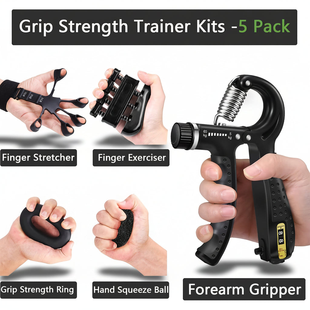 Conjunto de Exercícios de Metal Ajustável para Fortalecimento de Antebraço e Mãos