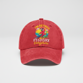 Baseball Cap Adjustable Washed Casual Embroidered Hat