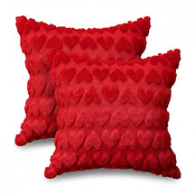 Capas de Almofada Estampa de Coração Rosa Poliéster Capas Decorativas de Dia dos Namorados
