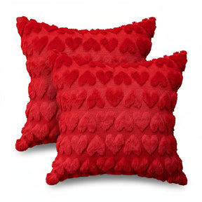 Capas de Almofada Estampa de Coração Rosa Poliéster Capas Decorativas de Dia dos Namorados