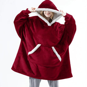 Wearable  Cozy Blanket Hooded Thick Warm Blanket