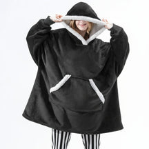 Wearable  Cozy Blanket Hooded Thick Warm Blanket