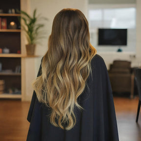 Hair Extensions Natural Wavy Human Hair Clip-In Long Volume Set