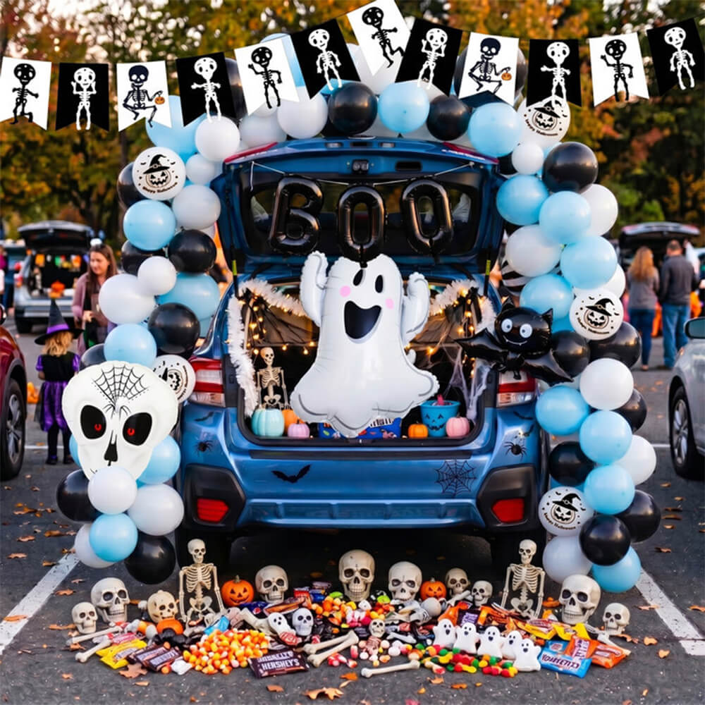 Halloween Balloon Arch and Backdrop Kit