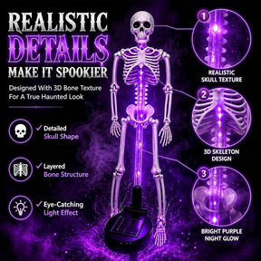 2-Piece Solar Skeleton Yard Stake Light Set