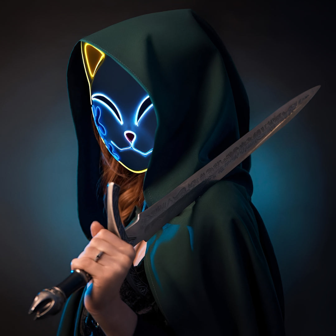 Traje de Cosplay de Guerreiro de Anime com Kimono para Halloween