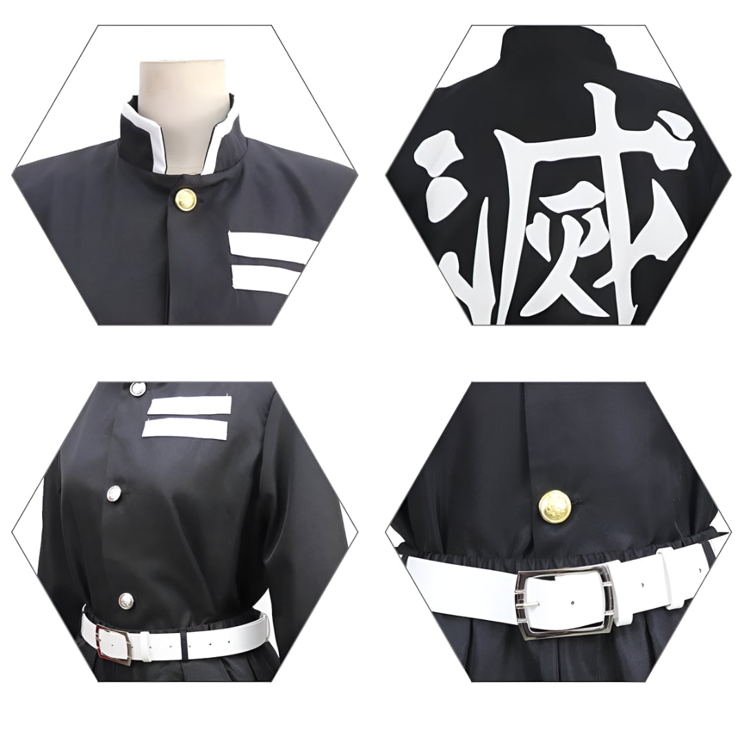 Traje de Cosplay de Guerreiro de Anime com Kimono para Halloween