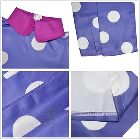Vestido de Poá para Fantasia de Halloween Peruca Conjunto Cosplay