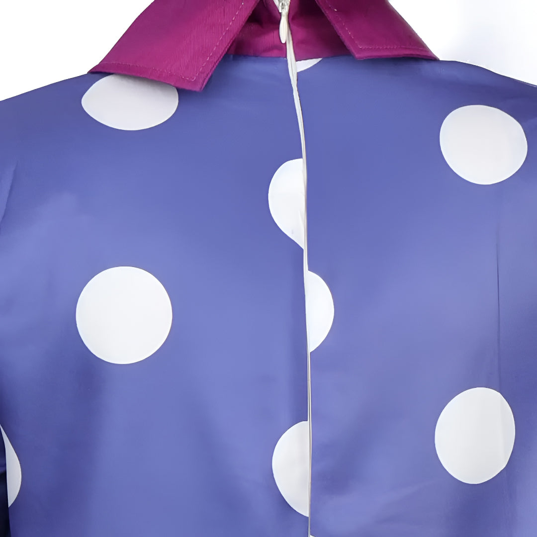 Vestido de Poá para Fantasia de Halloween Peruca Conjunto Cosplay