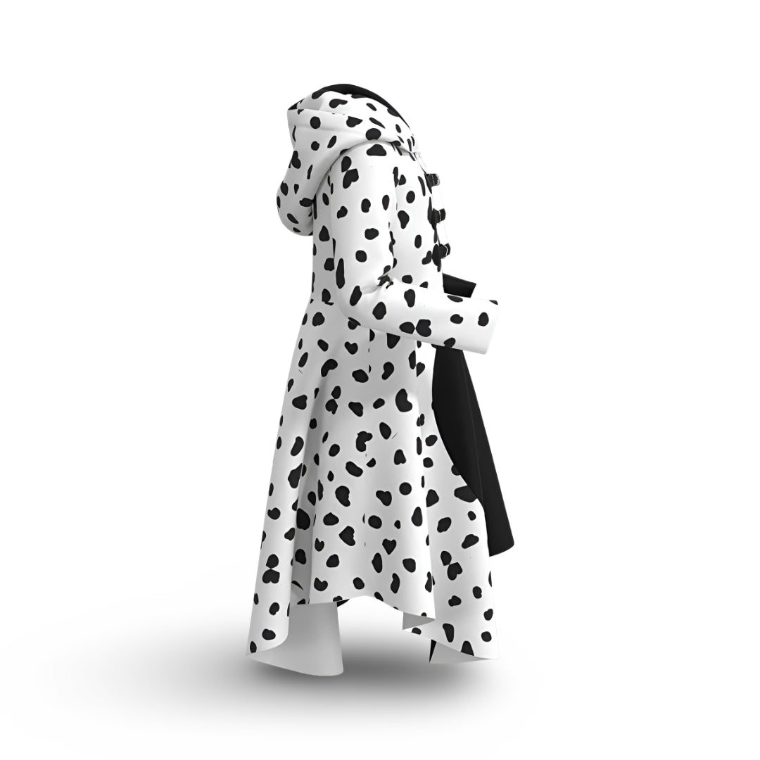 Fantasia de Halloween Vestido de Bolinhas com Capa Roupa de Cosplay