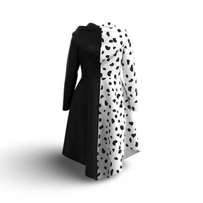 Fantasia de Halloween Vestido de Bolinhas com Capa Roupa de Cosplay