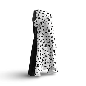 Fantasia de Halloween Vestido de Bolinhas com Capa Roupa de Cosplay