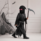 Conjunto de Fantasia de Halloween de Manto com Capuz da Morte
