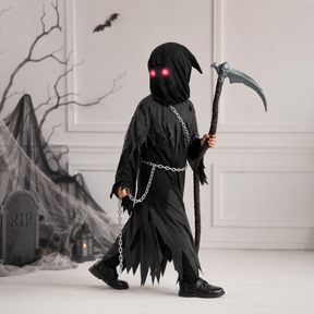 Conjunto de Fantasia de Halloween de Manto com Capuz da Morte