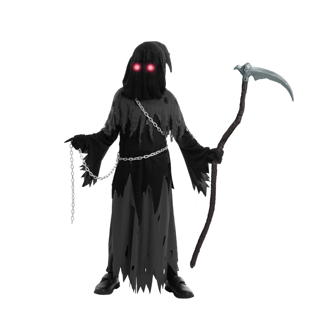 Conjunto de Fantasia de Halloween de Manto com Capuz da Morte