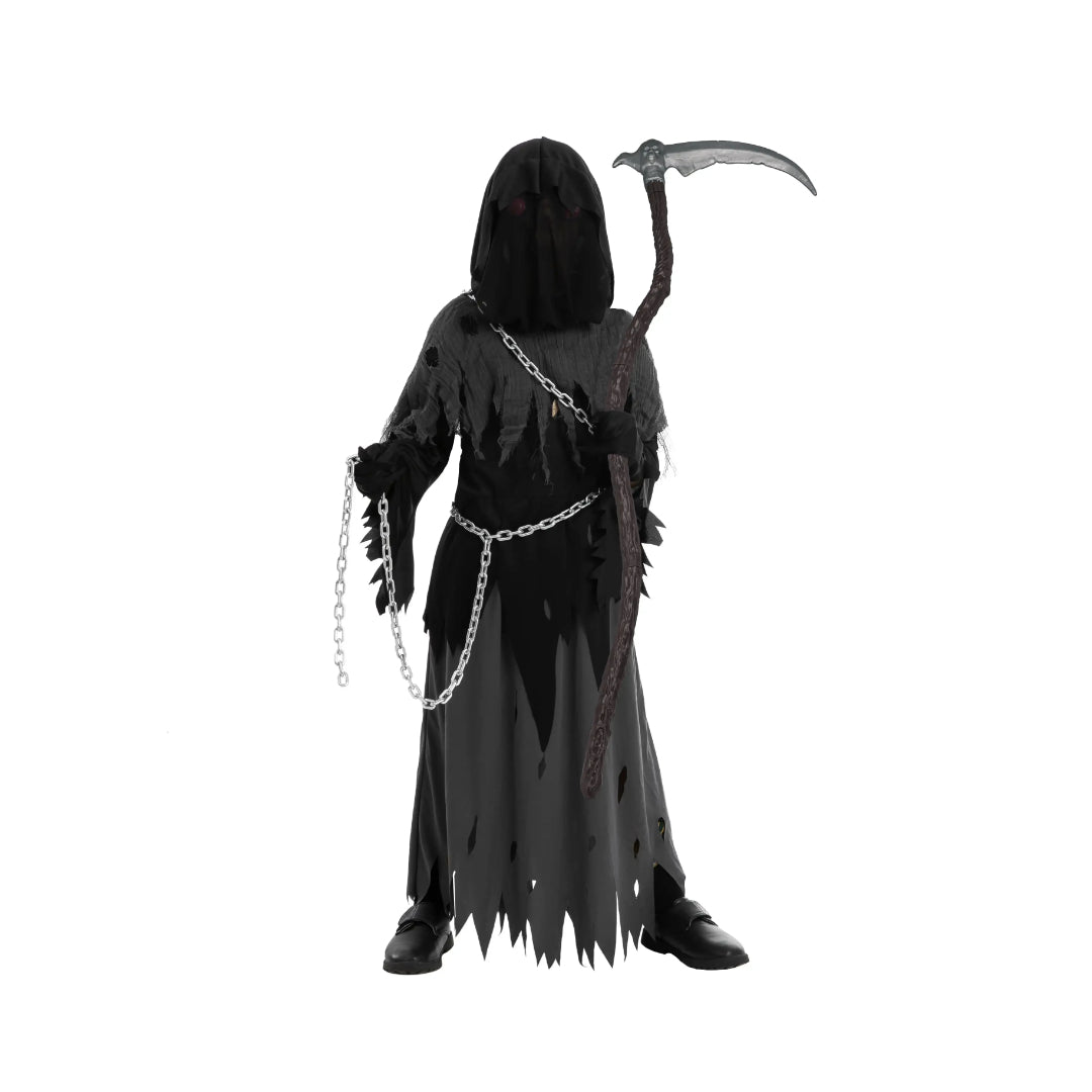 Conjunto de Fantasia de Halloween de Manto com Capuz da Morte