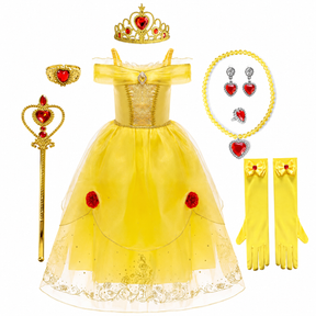 Conjunto de Fantasia de Princesa para Meninas para Festa de Halloween