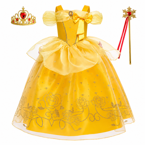 Conjunto de Fantasia de Princesa para Meninas para Festa de Halloween