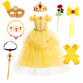 Conjunto de Fantasia de Princesa para Meninas para Festa de Halloween