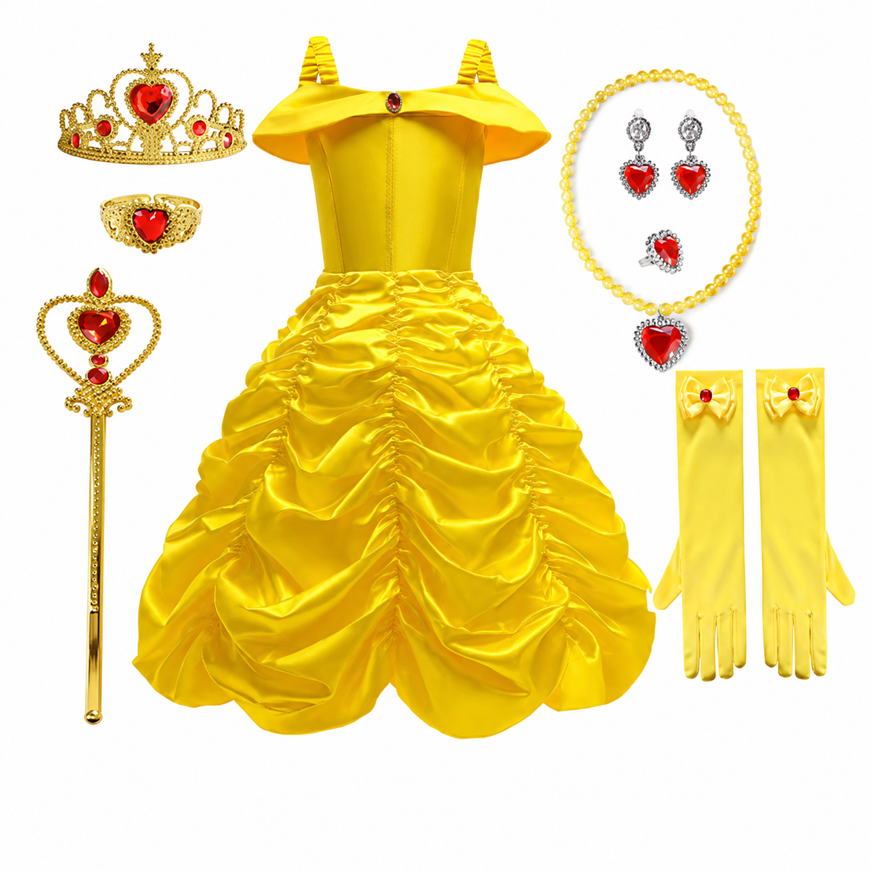Conjunto de Fantasia de Princesa para Meninas para Festa de Halloween