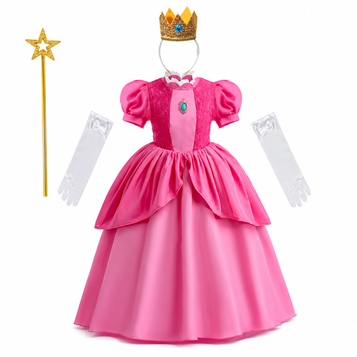 Conjunto de Fantasia de Princesa para Festa Infantil Feminina