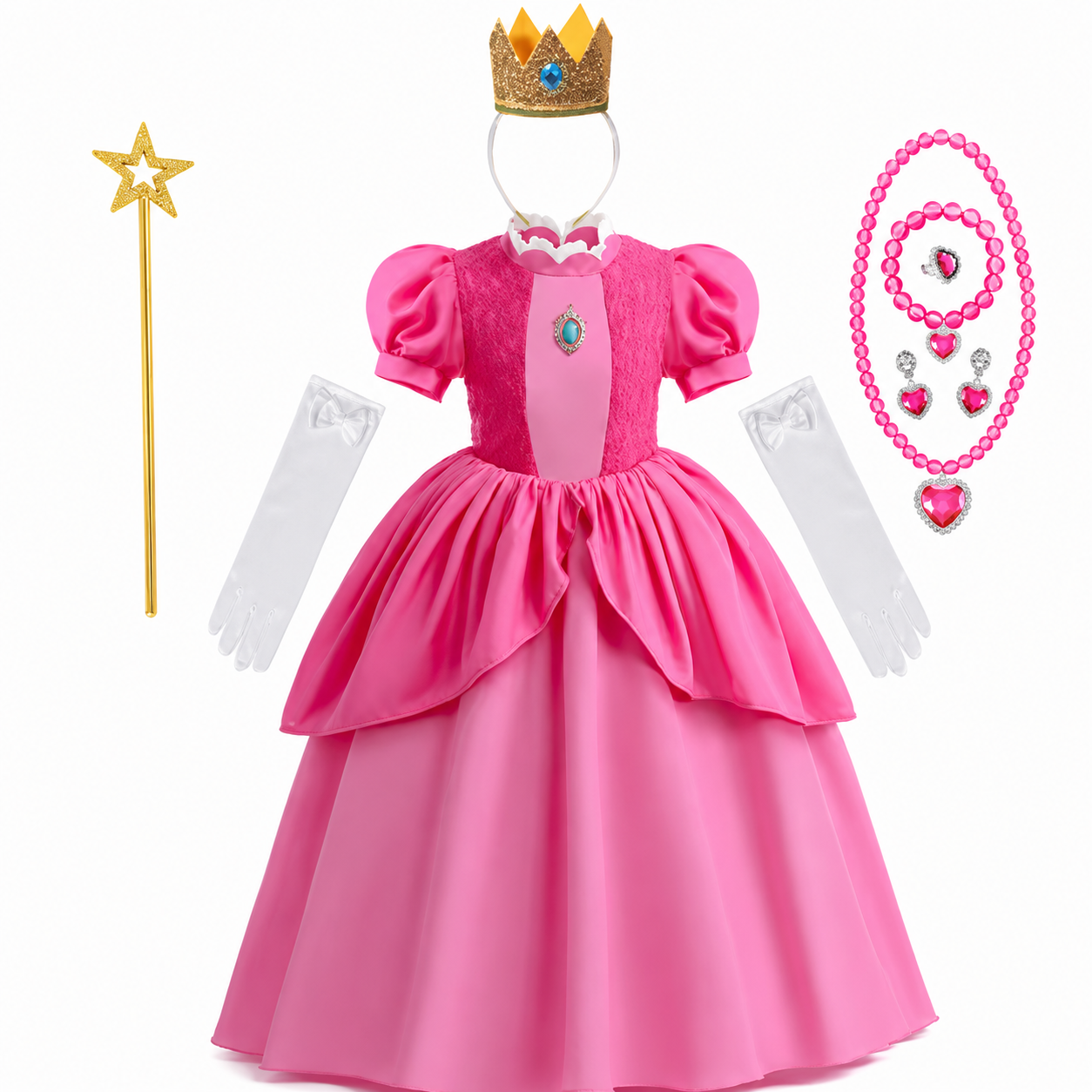Conjunto de Fantasia de Princesa para Festa Infantil Feminina