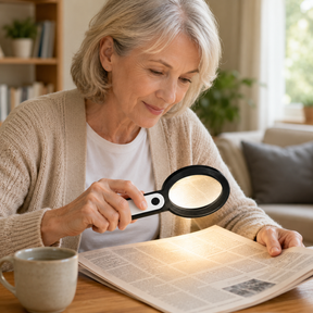 Handheld Magnifying Glass LED Foldable Lighted Lens