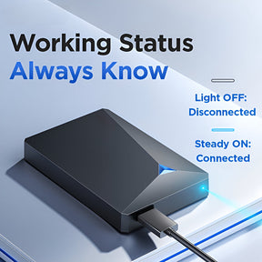 Disco Rígido Externo Portátil USB Dispositivo de Armazenamento Design Fino