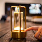 Table Lamp Modern Metal Cylinder LED Light Decor Accent